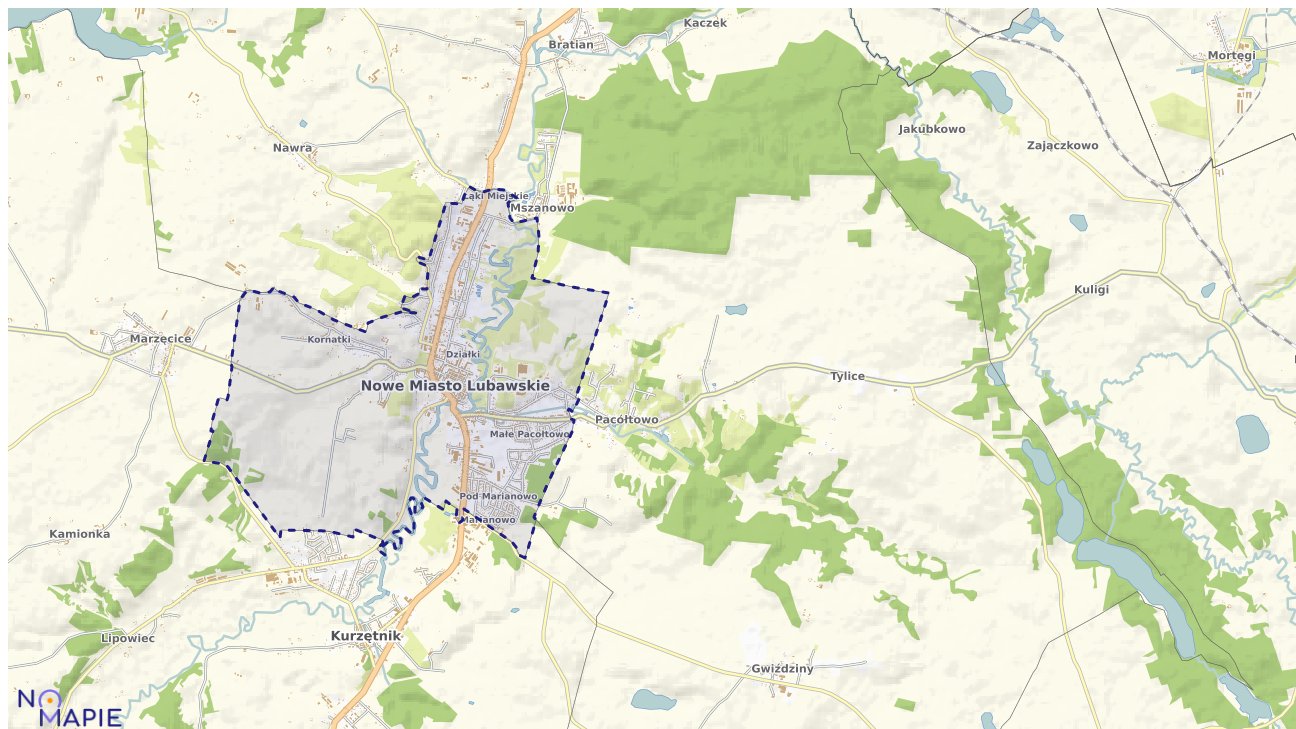 Mapa uzbrojenia terenu Nowego Miasta Lubawskiego